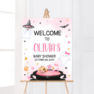 Oh Sheet Ghoul Halloween Baby Shower Welcome Poster