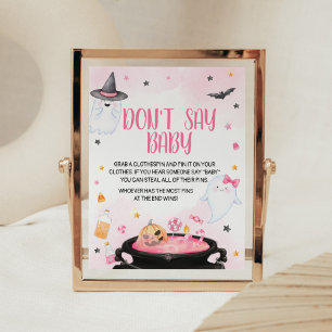 Oh Sheet Ghoul Halloween Don't Say Baby Poster