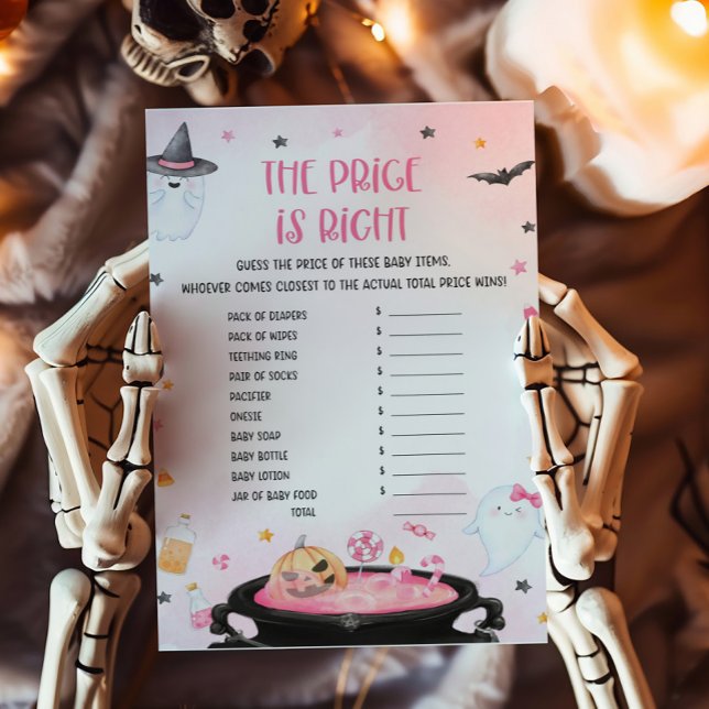 Oh Sheet Ghoul Halloween The Price is Right Game (Pink Oh Sheet Baby Shower The Price is Right Game)