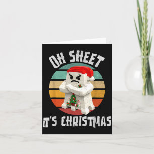 Oh Sheet It's Christmas Funny Mpy Ghost Design Card