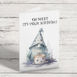 Oh Sheet It's Your Birthday Ghost Halloween Card