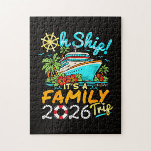 Oh Ship It's a Family Trip 2026 Matching Family Jigsaw Puzzle