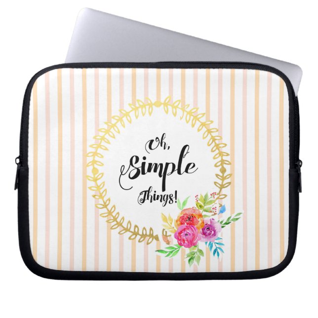 Oh, Simple Things! Laptop Sleeve (Front)