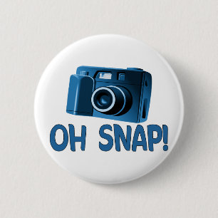 Oh Snap Camera 6 Cm Round Badge