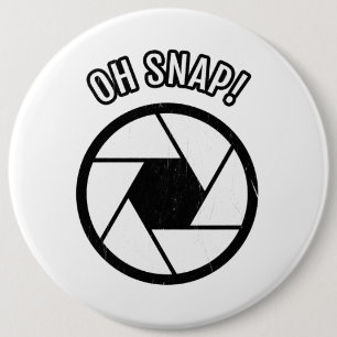 Oh Snap Camera Edition Gift For Cool Photography 6 Cm Round Badge