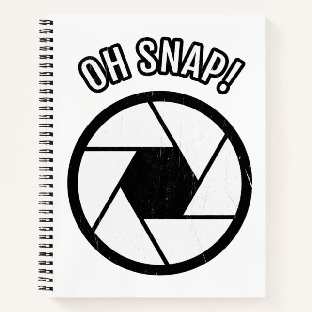 Oh Snap Camera Edition Gift For Cool Photography Notebook (Front)