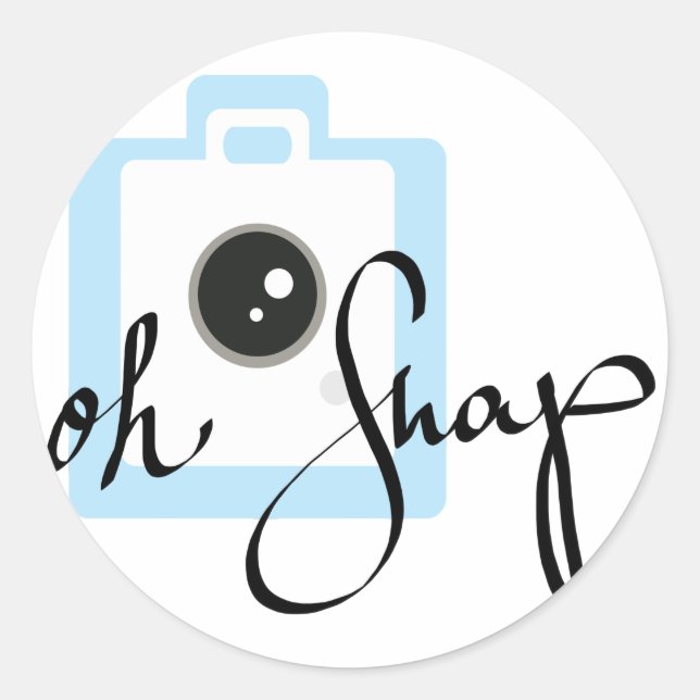 Oh Snap camera graphic Classic Round Sticker (Front)