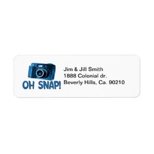 Oh Snap Camera Return Address Label