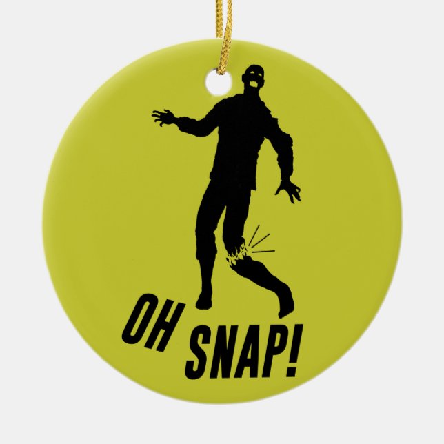 Oh Snap! Ceramic Tree Decoration (Front)