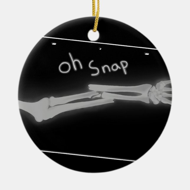 Oh Snap Ceramic Tree Decoration (Front)