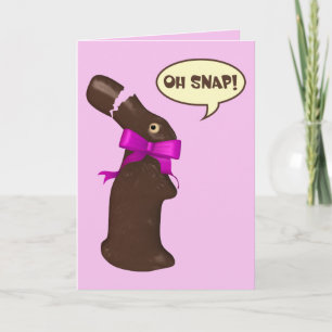 Oh Snap Chocolate Bunny Easter Holiday Card