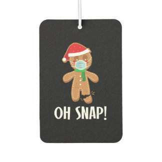 Oh snap | christmas gingerbread man mask gift car air freshener