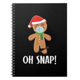Oh snap   christmas gingerbread man mask gift notebook
