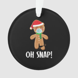Oh snap | christmas gingerbread man mask gift ornament