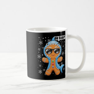 Oh Snap Christmas Gingerbread Man Shark Kids Coffee Mug