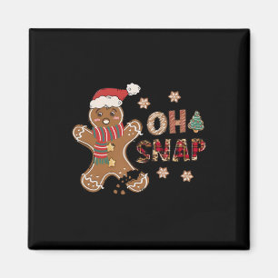 Oh Snap Christmas Gingerbread Santa Xmas Holiday G Magnet