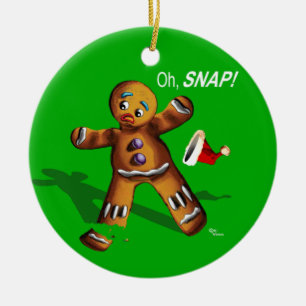 Oh Snap! Christmas Ornament (green)