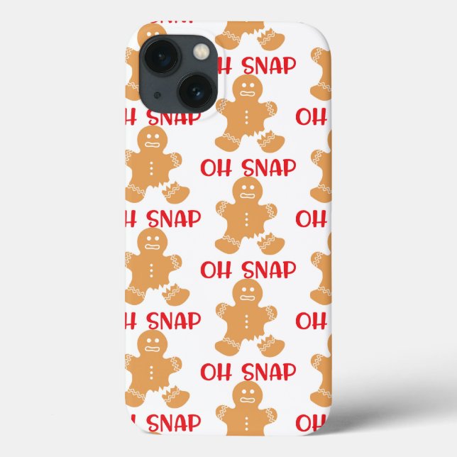 Oh Snap Christmas Xmas Holiday Gingerbread Case-Mate iPhone Case (Back)