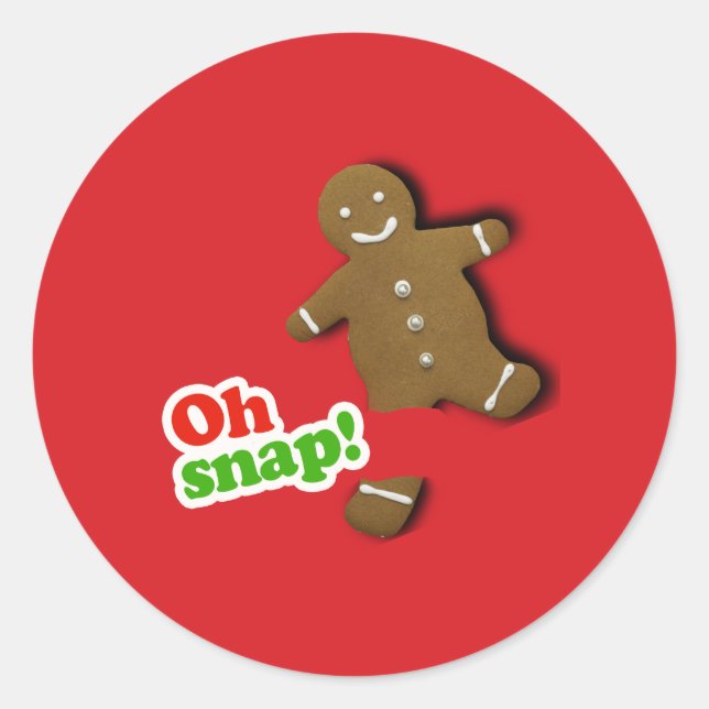 Oh Snap Classic Round Sticker (Front)
