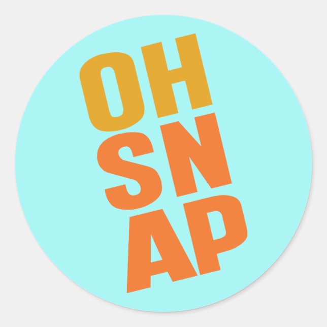 Oh Snap Classic Round Sticker (Front)