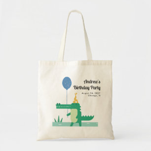 Oh Snap Cute Alligator Kids Birthday  Tote Bag