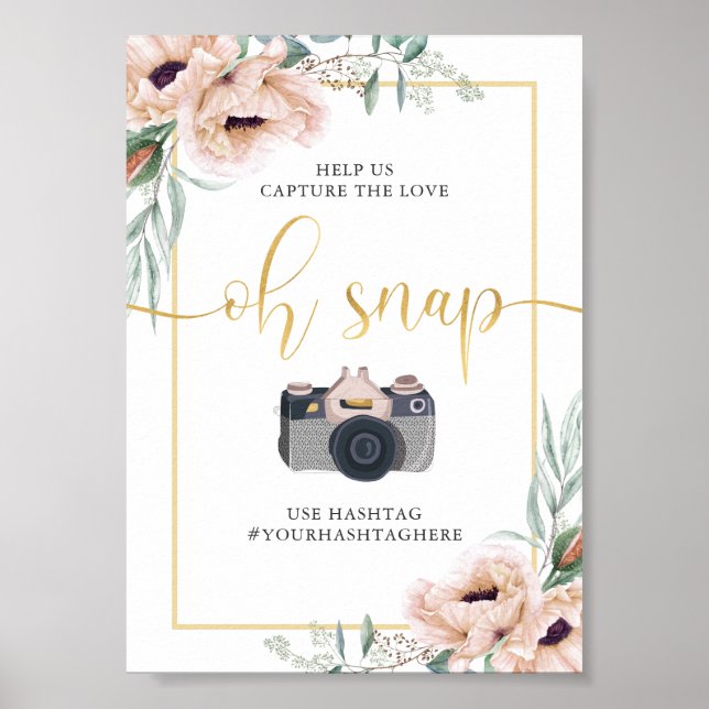 Oh Snap Floral Poster (Front)