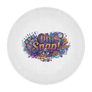 Oh, Snap! – Fun Retro Typography T-Shirt Cutting Board