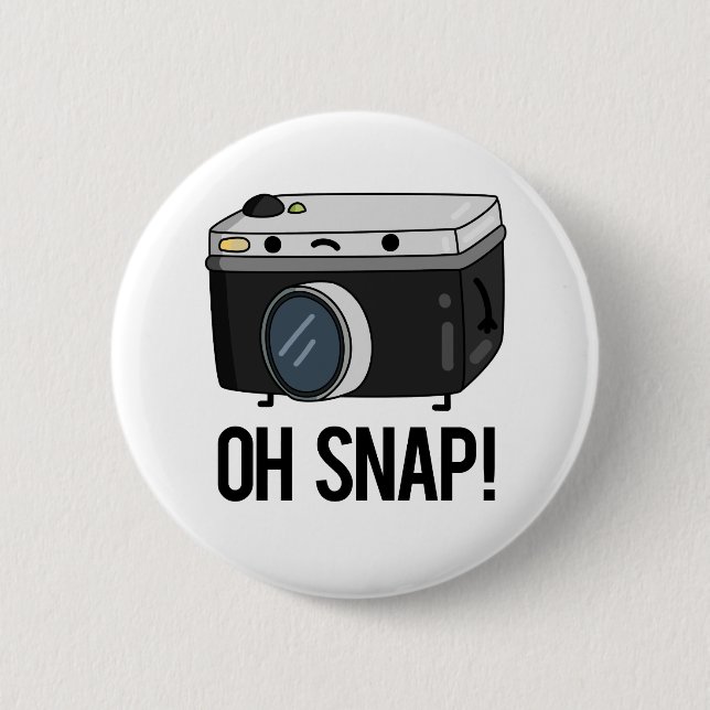 Oh Snap Funny Camera Pun  6 Cm Round Badge (Front)