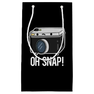 Oh Snap Funny Camera Pun Dark BG Small Gift Bag