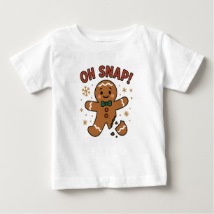 Oh Snap! Funny Gingerbread Cookie Christmas Design Baby T-Shirt