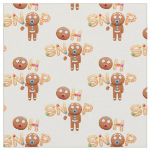 Oh snap funny gingerbread man Christmas Fabric