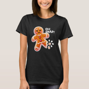Oh Snap! Funny Gingerbread Man Cookie Broken Leg C T-Shirt