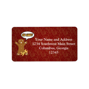 Oh Snap! Funny Gingerbread Man Label