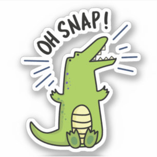 Oh Snap Funny Snapping Crocodile Pun 