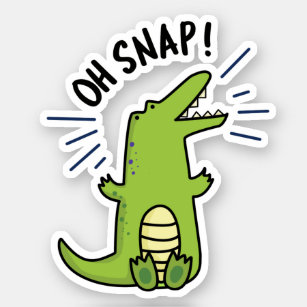 Oh Snap Funny Snapping Crocodile Pun