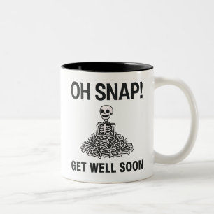 Oh Snap Get Well Soon Two-Tone Coffee Mug