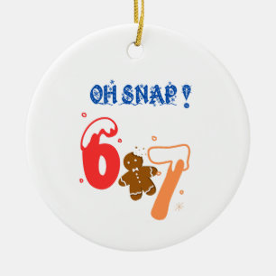 Oh Snap Gingerbread 67 Ceramic Ornament
