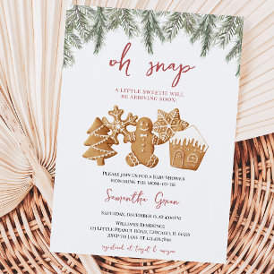 Oh Snap Gingerbread Baby Shower Invitation