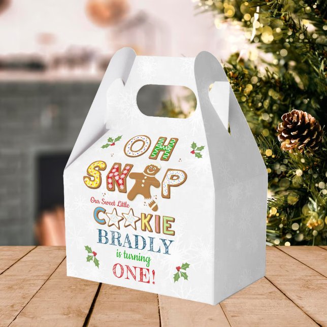 Oh Snap! Gingerbread Cookie Any Age Birthday Favour Box (Creator Uploaded)