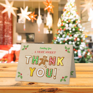 Oh Snap! Gingerbread Cookie Any Age Birthday Photo Thank You Card