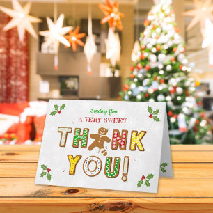 Oh Snap! Gingerbread Cookie Any Age Birthday Photo Thank You Card