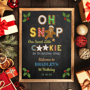 Oh Snap! Gingerbread Cookie Any Age Birthday Poster