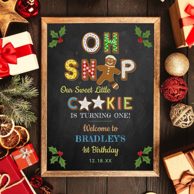 Oh Snap! Gingerbread Cookie Any Age Birthday Poster (Creator Uploaded)