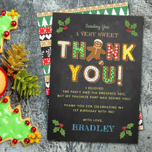 Oh Snap! Gingerbread Cookie Any Age Birthday Thank You Card