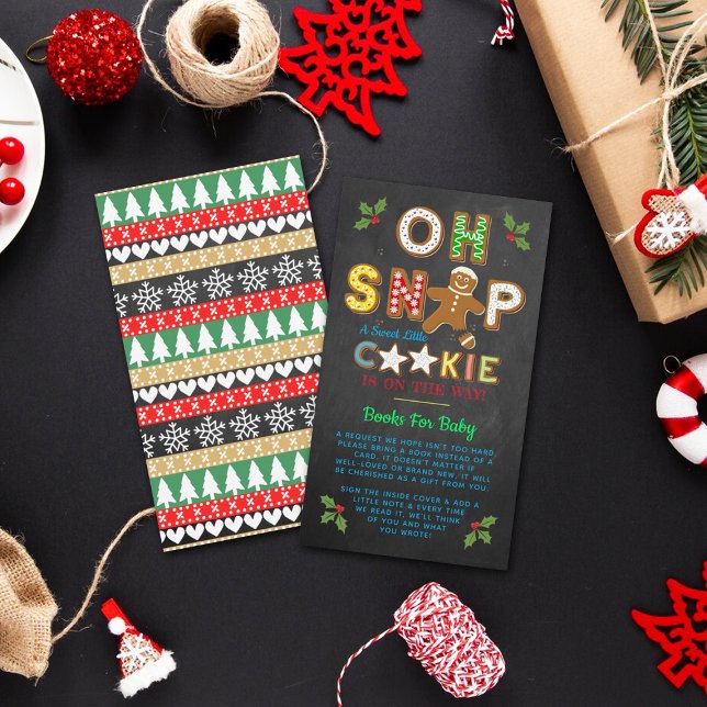 Oh Snap! Gingerbread Cookie Baby Shower Book Enclosure Card (Creator Uploaded)