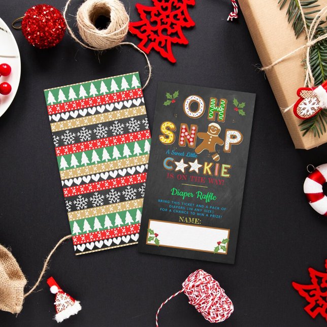 Oh Snap! Gingerbread Cookie Baby Shower Diaper Enclosure Card (Creator Uploaded)