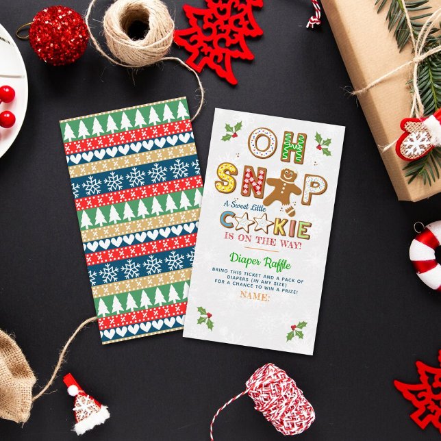Oh Snap! Gingerbread Cookie Baby Shower Diaper Enclosure Card (Creator Uploaded)