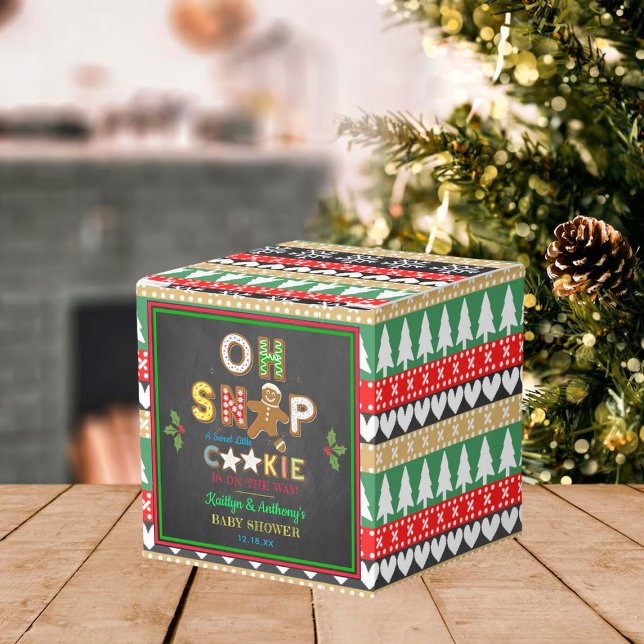 Oh Snap! Gingerbread Cookie Baby Shower Favour Box (Creator Uploaded)