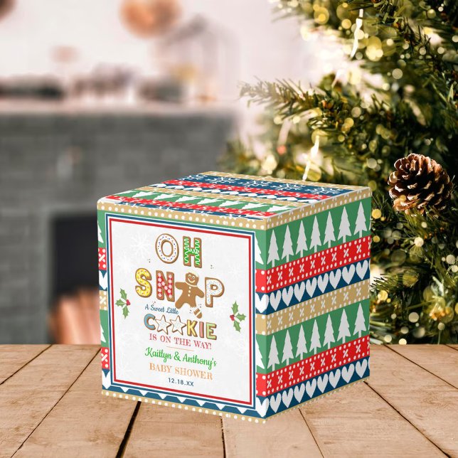 Oh Snap! Gingerbread Cookie Baby Shower Favour Box (Creator Uploaded)