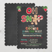 Oh Snap Gingerbread Cookie Baby Shower Invitation